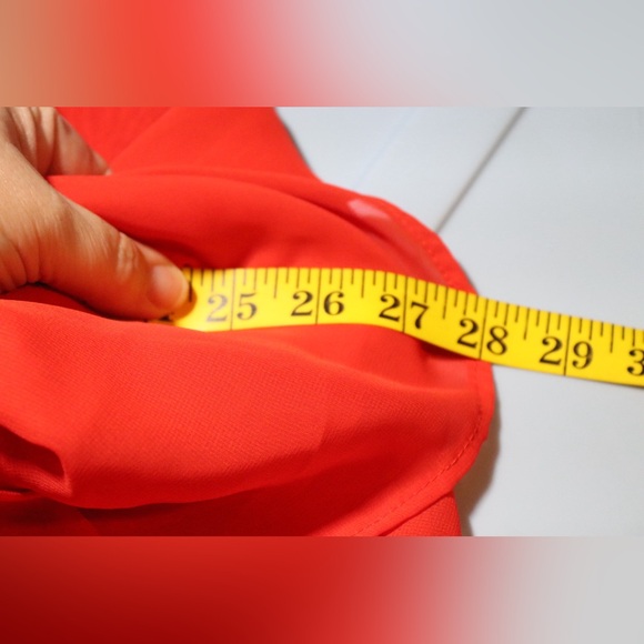 Blue Note red sheer with white lace top, size 2X - Picture 5 of 8